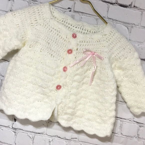 Handmade Crochet Cardigan So Sweet 💗 - Picture 2 of 8